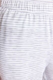 Kadın Pamuklu V Yaka Askılı Kol Pamuklu Çizgili Dantel Detaylı İp Askılı Örme Pijama Takımı