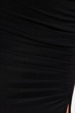 Yeni Slim Gündüz Gece Kalın Sandy Örme Dik Yaka Uzun Kol Bodycone Midi Boy Elbise
