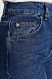 Kadın Moda Şık Kot Pantolon Geniş Paça Uzun Boy Denim Gri Yüksek Bel Jeans