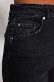 Kadın Moda Şık Kot Pantolon Geniş Paça Uzun Boy Denim Mavi Yüksek Bel Jeans