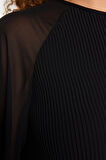 Yeni Fit Casual Günlük Şifon Dokuma Bisiklet Yaka Uzun Kol Shift Mini Boy Büyük Beden Elbise