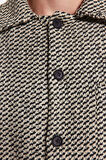 Erkek Moda Uzun Kol Dokuma Unisex Regular Fit Diagonel Desenli Dokulu Kalın Kışlık Gömlek Ceket