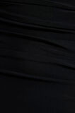 Kadın Moda Şık Midi Boy Dik Yaka Fitted Pencere Cut Out Detaylı Şık Abiye Elbise
