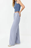 Kadın Yeni Moda Geniş Paça Regular Boy Dokuma Wide Leg Geniş Paça Pantolon