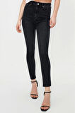 Kadın Moda Şık Kot Pantolon Dar Paça Regular Boy Denim Yüksek Bel Skinny Jeans