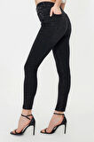 Kadın Moda Şık Kot Pantolon Dar Paça Regular Boy Denim Yüksek Bel Skinny Jeans