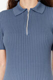 Yeni Regular Casual Günlük Tek Plaka Triko Polo Yaka Kısa Kol Shift Midi Boy Elbise