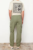 Erkek Yeni Moda Boru Paça Regular Boy Dokuma Unisex Regular Fit Kargo Cepli Pantolon