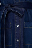 Yeni Regular Casual Günlük Rigid Denim Gömlek Yaka Uzun Kol Basic Maxi Boy Elbise