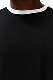Yeni Sezon Rahat Pamuklu Bisiklet Yaka Kısa Kol Slogan Desenli Günlük Büyük Beden T-Shirt