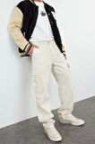 Erkek Yeni Moda Boru Paça Regular Boy Dokuma Erkek Kargo Cepli Baggy Pantolon