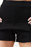 Kadın Moda Stil Mini Astarsız Örme Yırtmaçlı Esnek Mini Etek