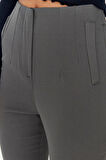 Kadın Yeni Moda Geniş Paça Regular Boy Dokuma Cigarette Kalıp Pensli Yüksek Bel Bilek Boy Pantolon