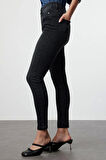 Kadın Moda Şık Kot Pantolon Dar Paça Regular Boy Denim Mavi Yüksek Bel Skinny Jeans
