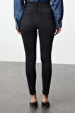 Kadın Moda Şık Kot Pantolon Dar Paça Regular Boy Denim Mavi Yüksek Bel Skinny Jeans