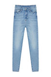Kadın Moda Şık Kot Pantolon Dar Paça Regular Boy Denim Mavi Yüksek Bel Skinny Jeans