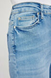 Kadın Moda Şık Kot Pantolon Dar Paça Regular Boy Denim Mavi Yüksek Bel Skinny Jeans