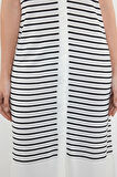 Yeni Oversize Casual Günlük Tek Plaka Triko V Yaka Kısa Kol Shift Maxi Boy Elbise