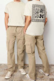 Erkek Yeni Moda Boru Paça Regular Boy Dokuma Unisex Regular Fit Kargo Cepli Pantolon