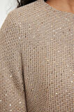 Kadın Moda Şık Crop Bisiklet Yaka Regular Crop Astarlı Payet Detaylı Ceket Görünümlü Triko Hırka