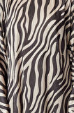Kadın Moda Şık Tesettür Maxi Boy Bisiklet Yaka Regular Krinkle Örme Animal Zebra Desenli Elbise