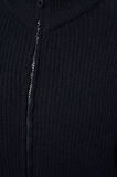 Kadın Moda Regular Dik Yaka Oversize Geniş Kalıp Yumuşak Dokulu Cep Detaylı Triko Hırka
