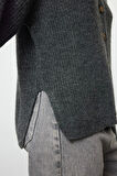 Kadın Moda Şık Regular V Yaka Regular Yumuşak Dokulu Basic Triko Hırka