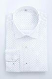 Moda Gömlek Yaka Geometrik Uzun Kol Slim Fit Desenli Erkek Klasik Smart Gömlek