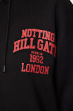 Kadın Moda Şık Bol Kapüşonlu Düşük Kol Uzun Sırt Baskılı Fermuarlı Kalın İçi Polarlı Örme Sweatshirt