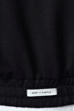 Kadın Oversize Dik Yaka Düşük Kol Crop Rahat Kalıp Yumuşak Tuşeli Crop Etiket Örme Sweatshirt