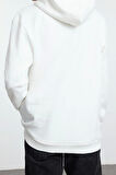 Kadın Moda Şık Bol Kapüşonlu Standart Kol Regular Hokusai Lisans Unıex Normal Kesim Sweatshirt