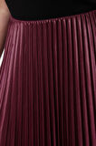 Kadın Moda Stil Midi Astarsız Dokuma Büyük Beden Esnek Lastik Belli Leopar Desenli Piliseli Etek