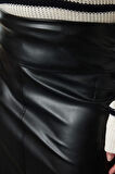 Kadın Moda Stil Midi Astarsız Dokuma Büyük Beden Dokuma Etek
