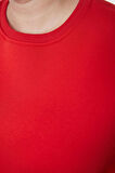Kadın Büyük Beden Oversize Bisiklet Yaka Bej Rahat Kesim Basic Kalın polarlı Örme Sweatshirt