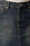Kadın Moda Stil Mini Astarsız Denim Yüksek Bel Mini Denim Etek