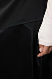 Kadın Moda Stil Midi Astarsız Örme Tesettür Saten Detaylı Örme Etek