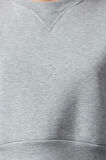 Kadın Bisiklet Yaka Düşük Kol Crop Kalın Polarlı Geniş Kalıp Crop Basic Örme Sweatshirt