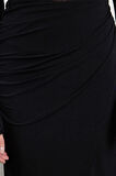 Kadın Moda Stil Maxi Astarsız Örme Büzgü Drape Detaylı Maxi Anvelop Esnek Etek