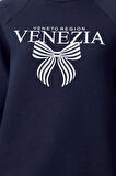 Kadın Bisiklet Yaka Reglan Kol Rahat Kalıp Reglan Kol Slogan ve Fiyonk Baskılı Örme Sweatshirt