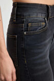 Kadın Moda Şık Kot Pantolon Geniş Paça Uzun Boy Denim Yüksek Bel Jeans