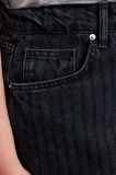 Kadın Moda Stil Mini Astarsız Denim Büyük Beden More Sustainable Çizgili Mini Denim Etek