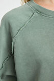 Kadın Moda Şık Regular Bisiklet Yaka Reglan Kol Regular Yıkamalı Normal Kalıp Örme Sweatshirt