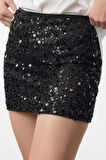Kadın Moda Stil Mini Astarsız Örme Etek