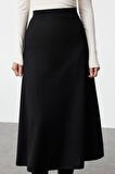 Kadın Moda Stil Maxi Astarsız Örme Tesettür Uzun Esnek Örme Etek