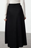 Kadın Moda Stil Maxi Astarsız Örme Tesettür Uzun Esnek Örme Etek