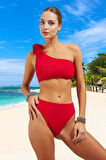 Modern Tek Omuz Bikini Takımı Plaj Ve Havuz İçin Ergonomik Kesim Hızlı Kuruyan
