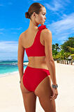 Modern Tek Omuz Bikini Takımı Plaj Ve Havuz İçin Ergonomik Kesim Hızlı Kuruyan