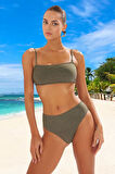 Modern Straplez Bikini Takımı Şık Detaylı Klora Dayanıklı Premium Kalite Hızlı Kuruyan