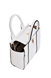 Kadın Mini Tote Vegan Deri El Çantası Gold Toka Günlük ve İş Trend Tasarım Modern Stil Mükemmel Uyum