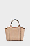 Kadın Mini Tote Vegan Deri El Çantası Gold Toka Günlük ve İş Trend Tasarım Modern Stil Mükemmel Uyum